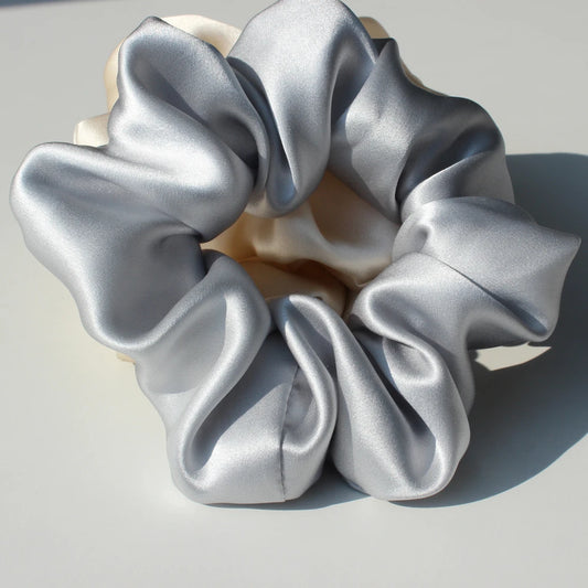 100% Pure Mulberry Silk Large Scrunchies – Luxury Hair Essential