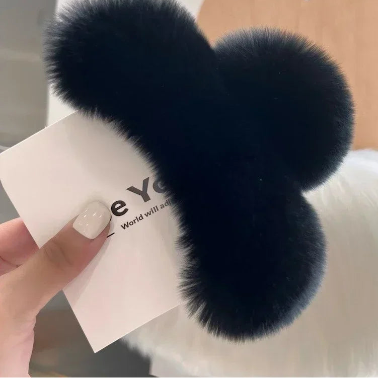 Plush Fur Hair Claw Clip