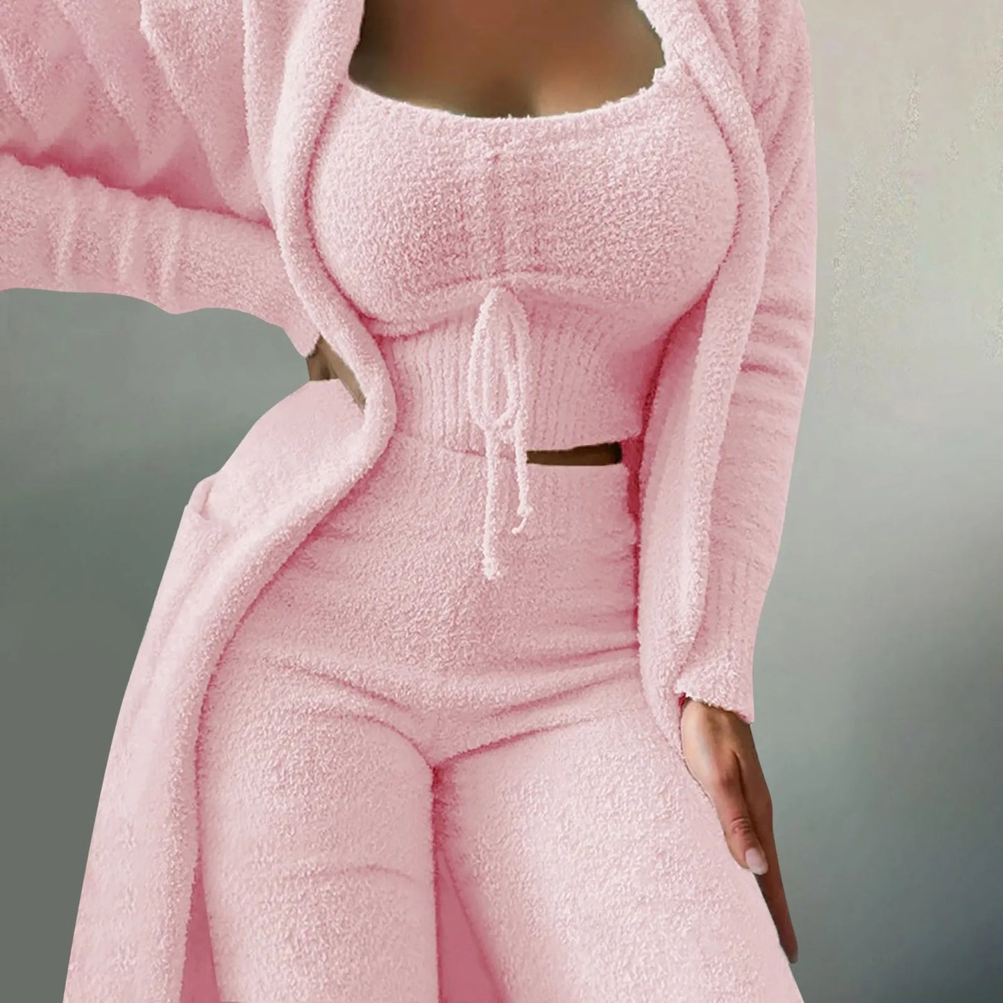 Cozy 3 Pc Teddy Loungewear