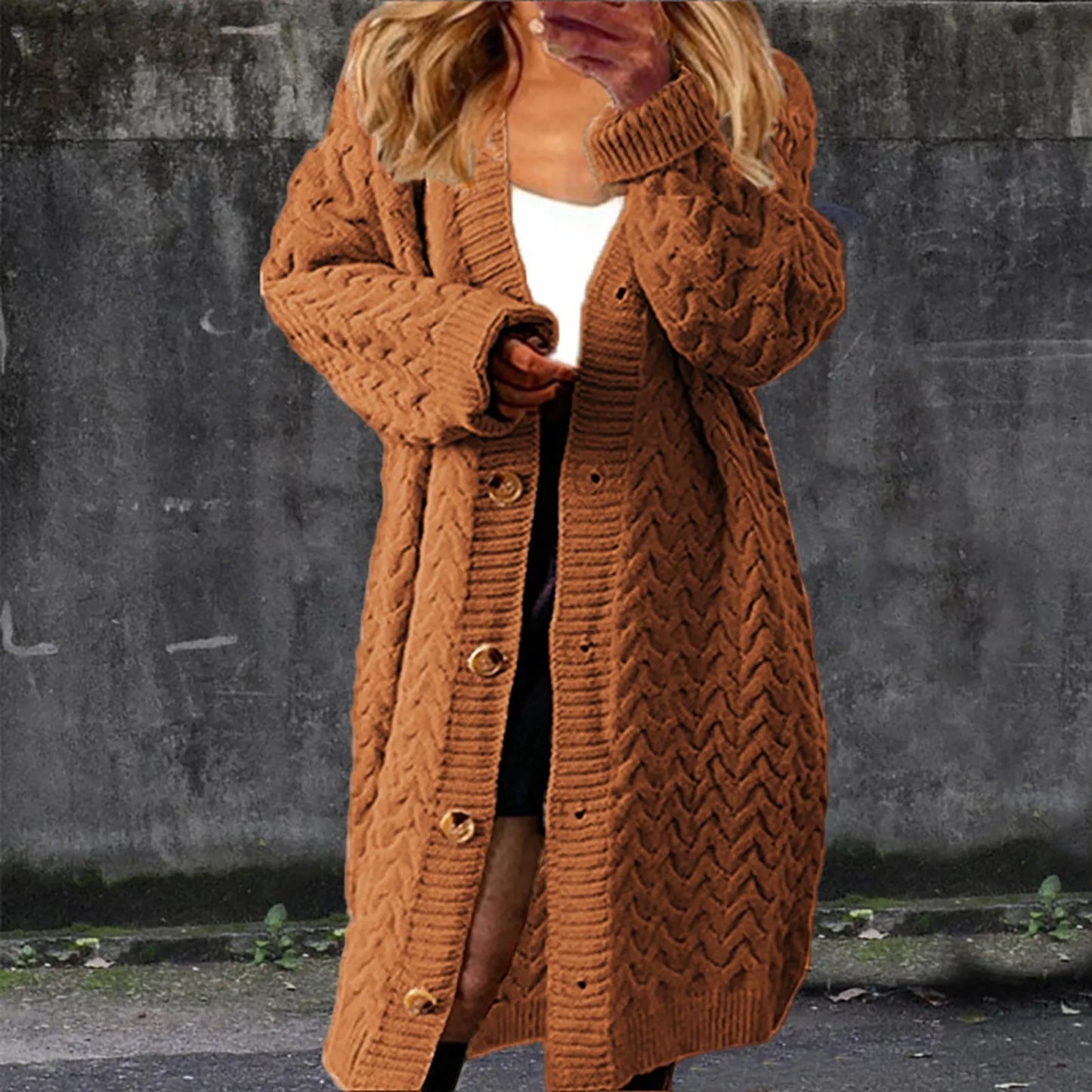 Cozy Autumn Oversize Knit Cardigan