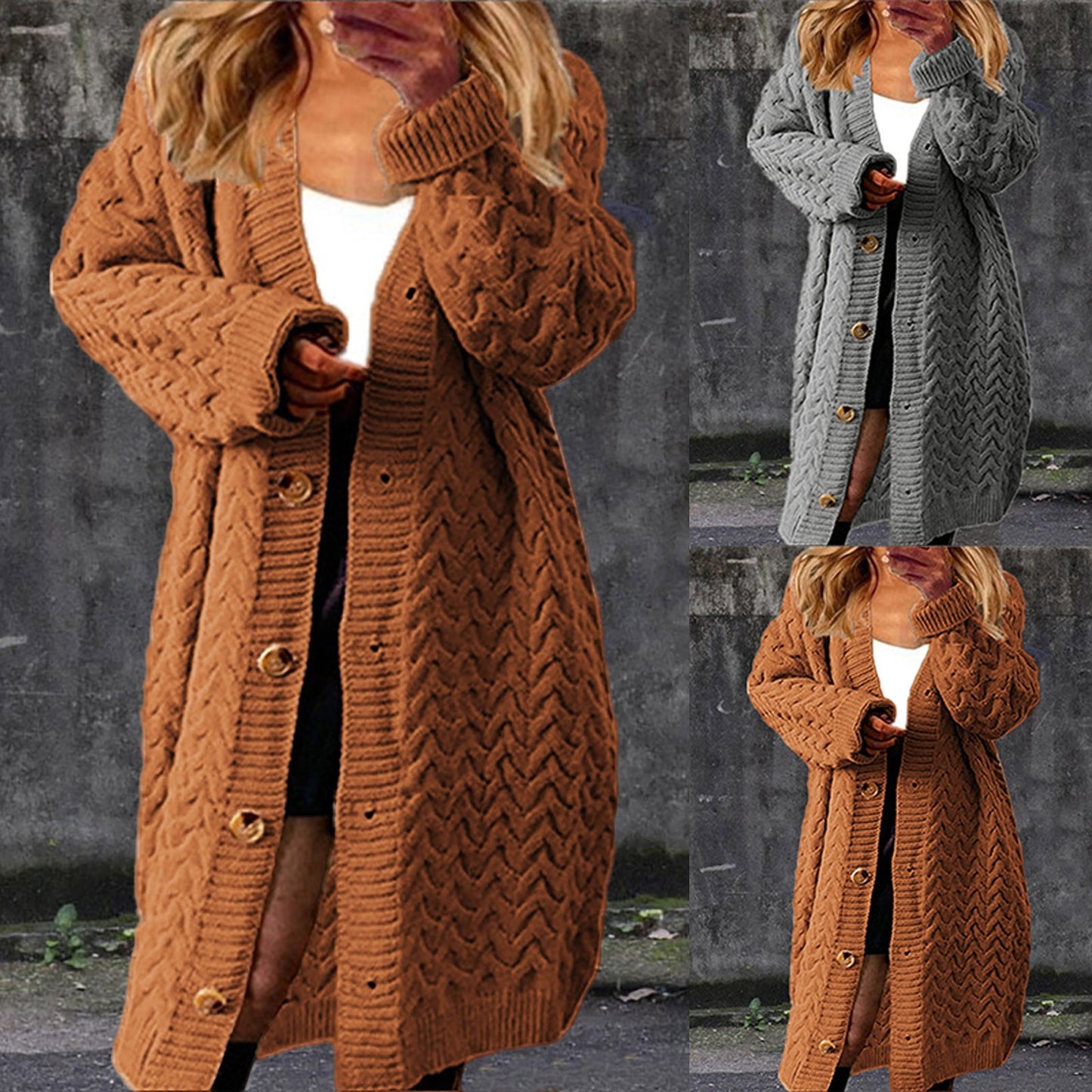 Cozy Autumn Oversize Knit Cardigan