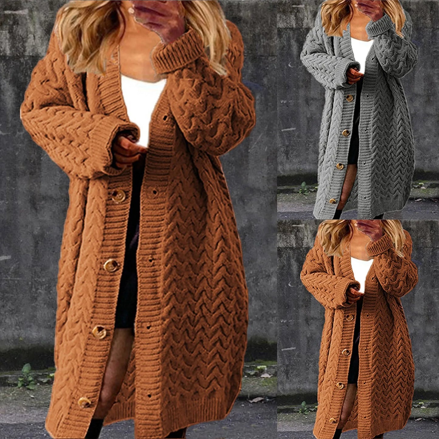 Cozy Autumn Oversize Knit Cardigan