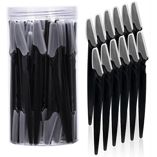 40pcs Brow & Face Razors – Black or Multicolor