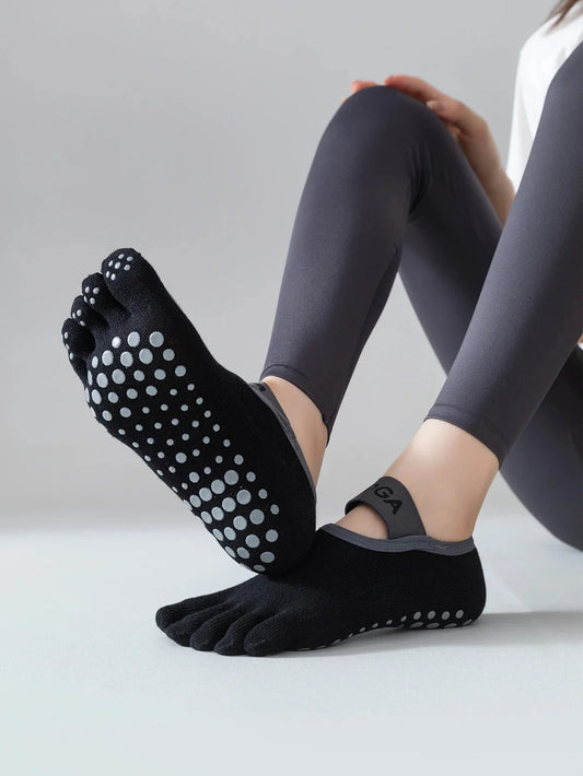 Anti-Slip 5-Toe Pilates & Yoga Socks