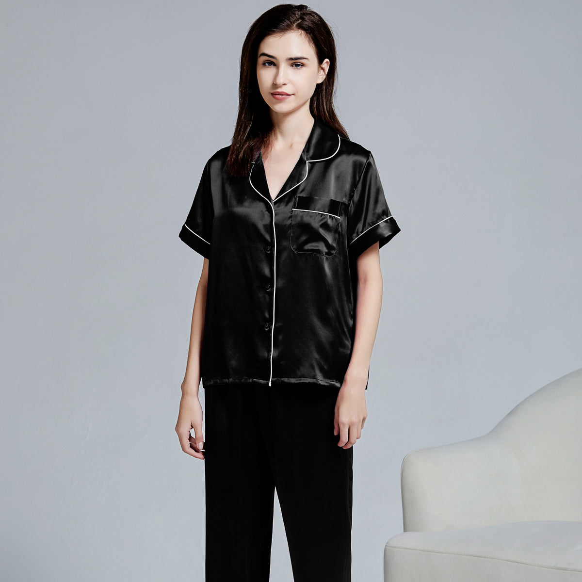 silk pajamas set