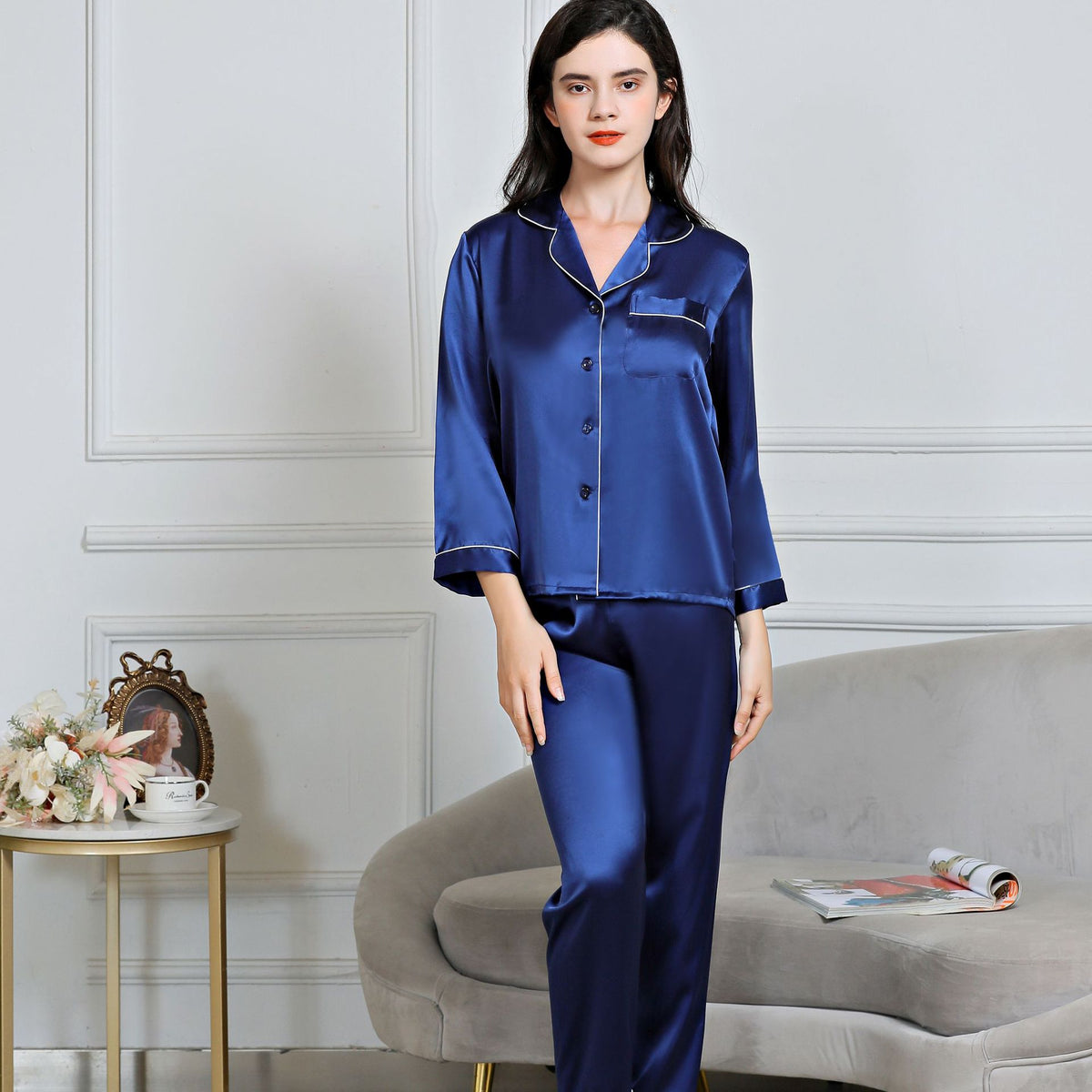 silk pajamas set