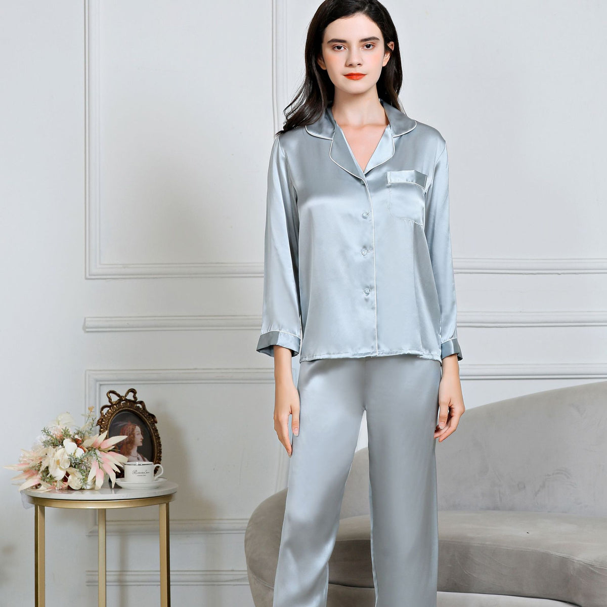 silk pajamas set