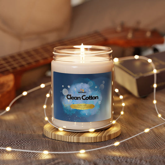 Clean Cotton Scented Soy Candle – 9oz