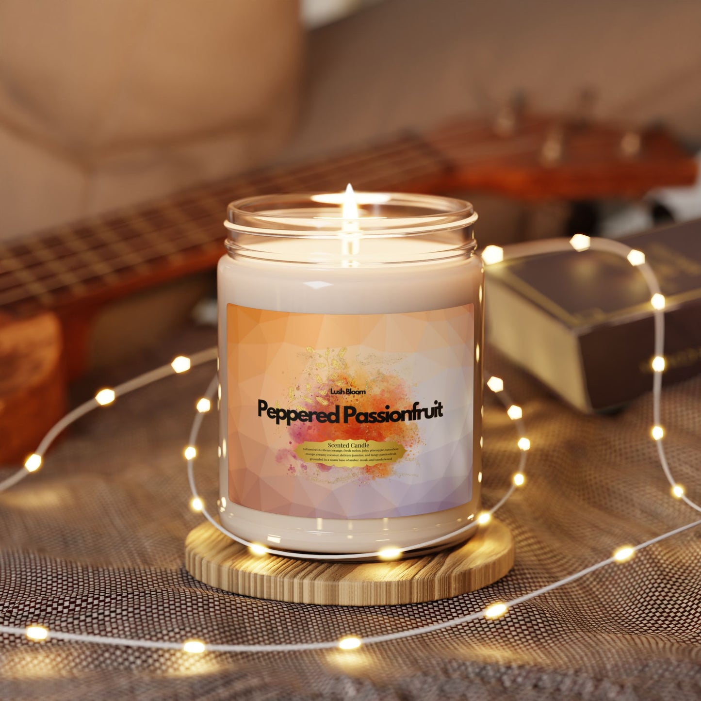 Peppered Passionfruit Scented Soy Candle – 9oz