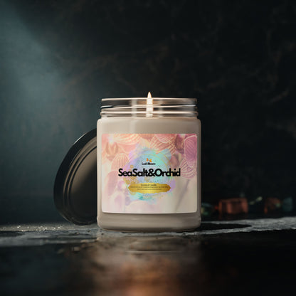 Sea Salt & Orchid Scented Soy Candle – 9oz