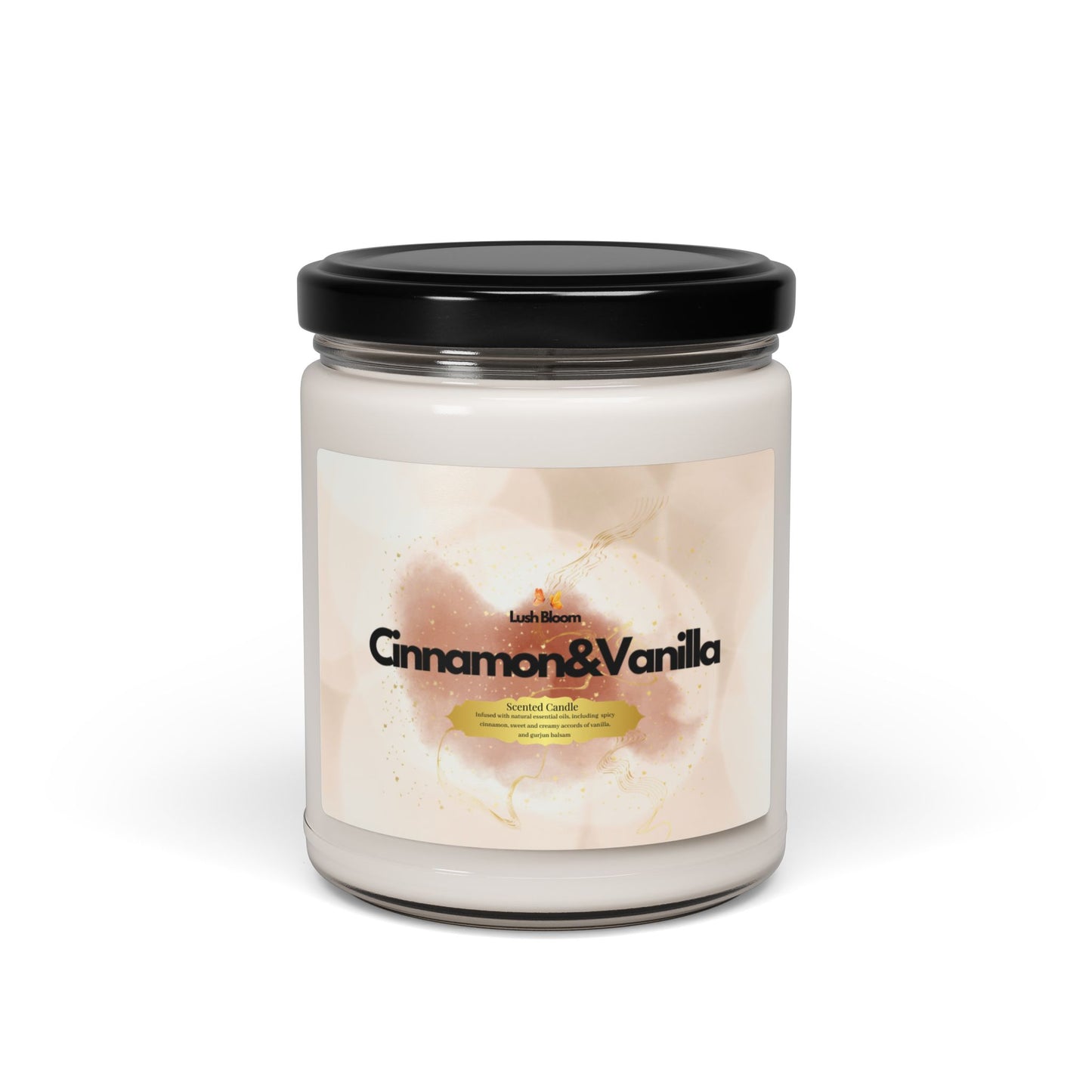 Cinnamon Vanilla Scented Soy Candle – 9oz
