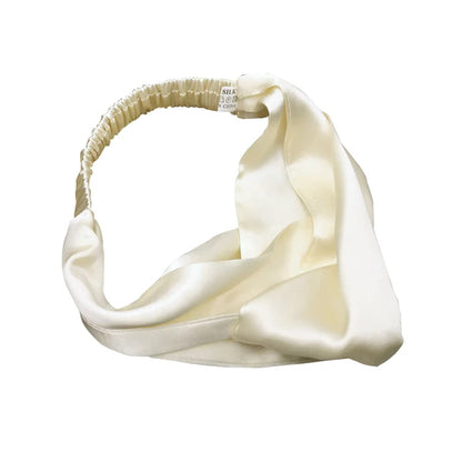 100% Mulberry Silk Elastic Headbands – Vintage Crossed Style