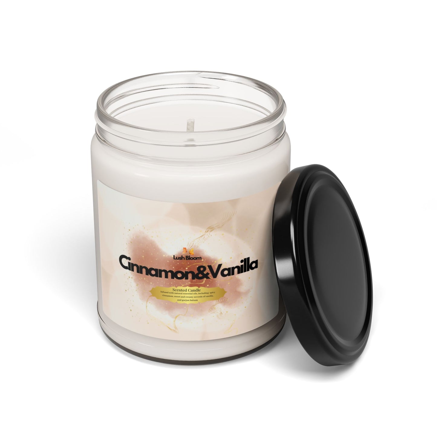 Cinnamon Vanilla Scented Soy Candle – 9oz