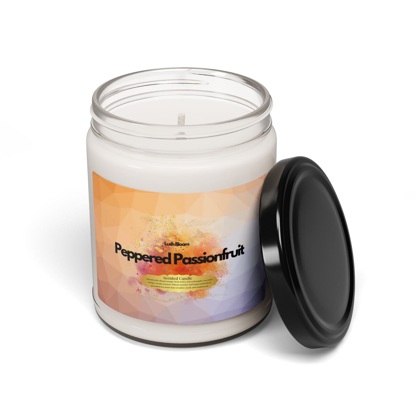 Peppered Passionfruit Scented Soy Candle – 9oz
