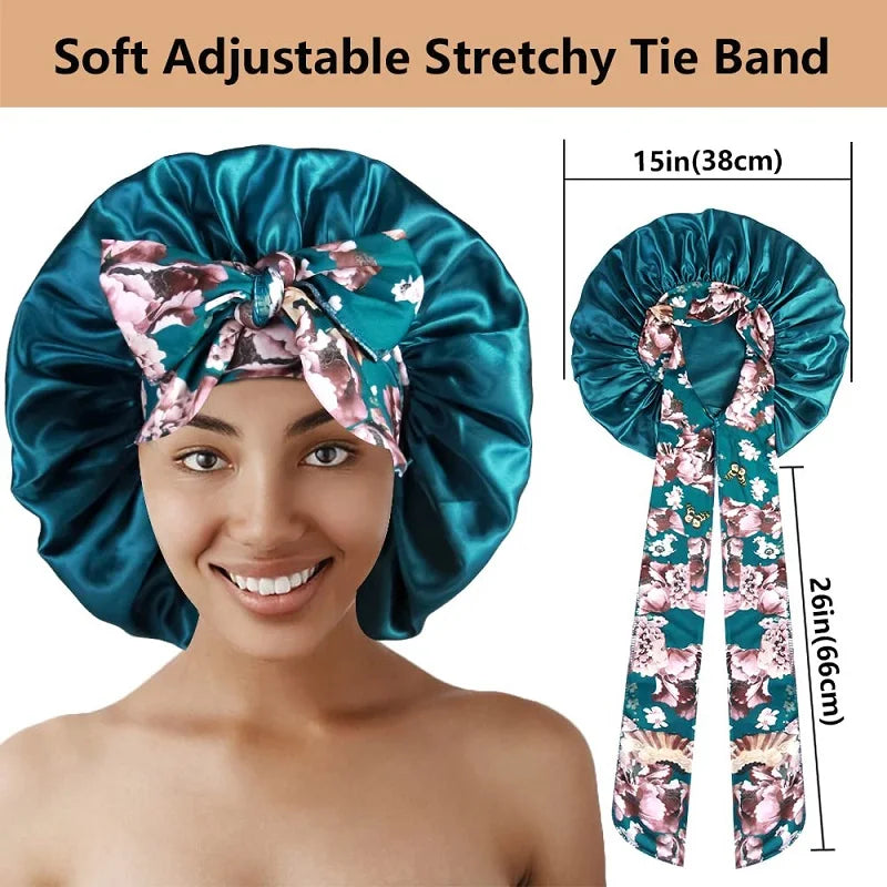 Lush Satin Tie-Front Beauty Bonnet