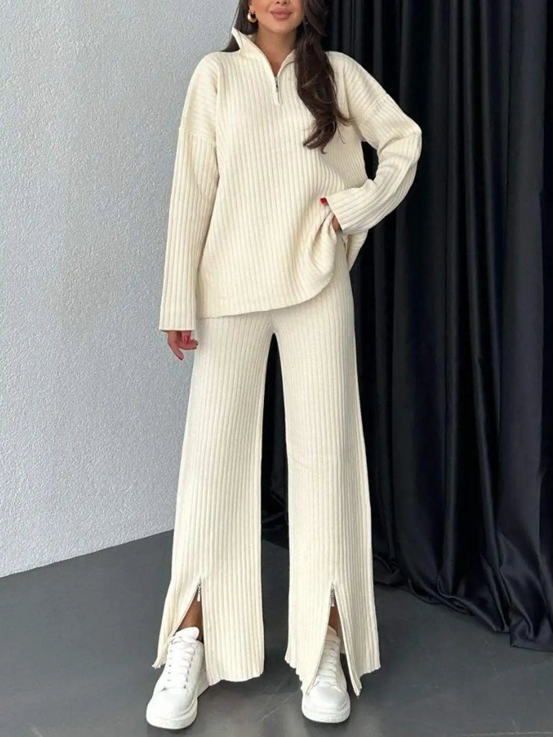 Warm zipper lounge set