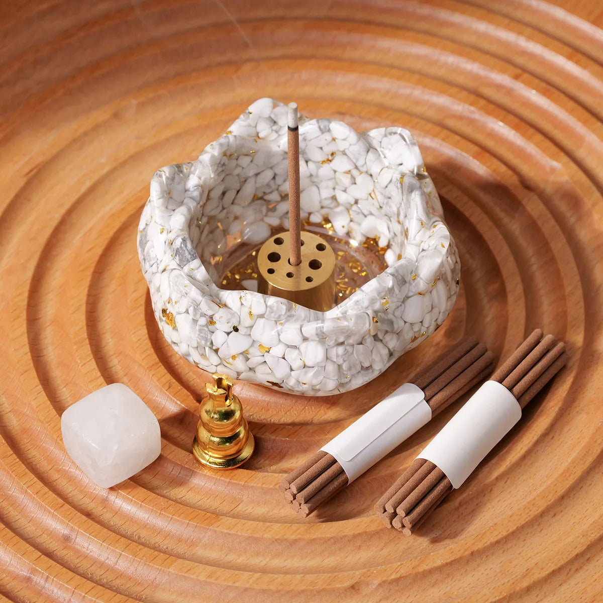 Natural Crystal Lotus Bowl - Incents Kit