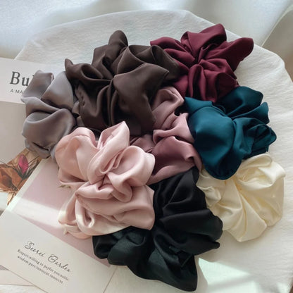 Oversized Silk Scrunchies – Luxurious Chiffon Elastic Hair Ties