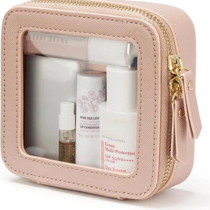 Mini Clear Leather Storage Bag