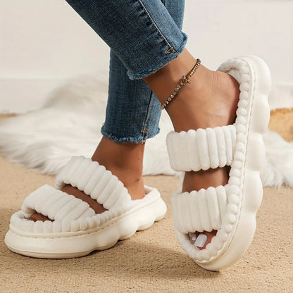 Autumn Slippers Open-Toe Cross Band