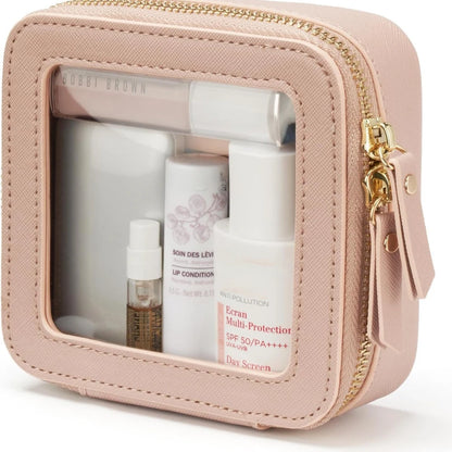 Mini Clear Leather Storage Bag