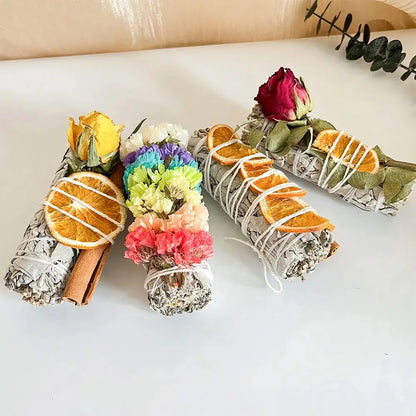 Lychee Life Orange Flakes Flowers Incense Stick Sage