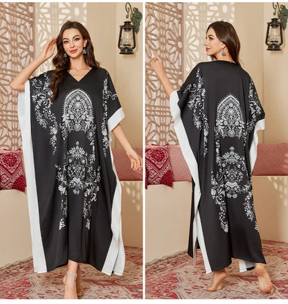 Elegant Middle Eastern–Style Flowy Night Gown