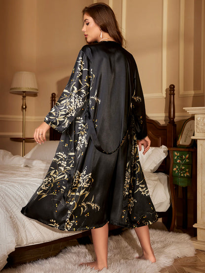 Luxe 2 piece Night Robe Slip Dress