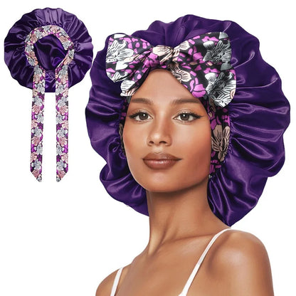 Lush Satin Tie-Front Beauty Bonnet