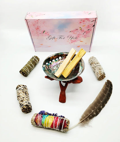 Home Cleansing & Smudging Kit with White Sage