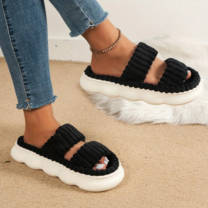 Autumn Slippers Open-Toe Cross Band