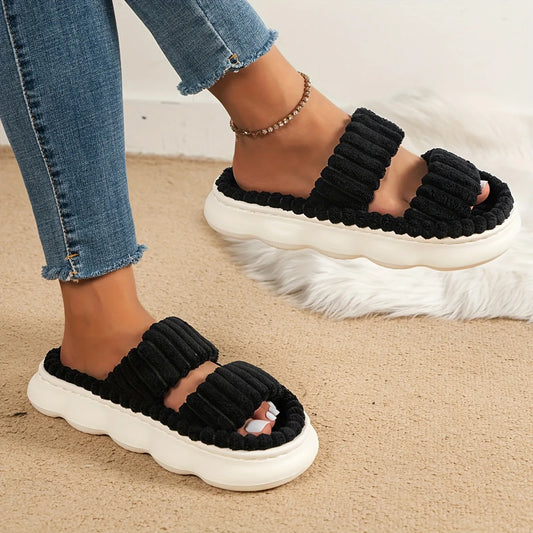Autumn Slippers Open-Toe Cross Band