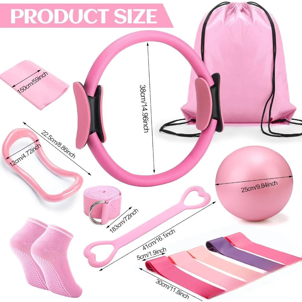 18-Piece Women's Pilates & Fitness Equipment Set