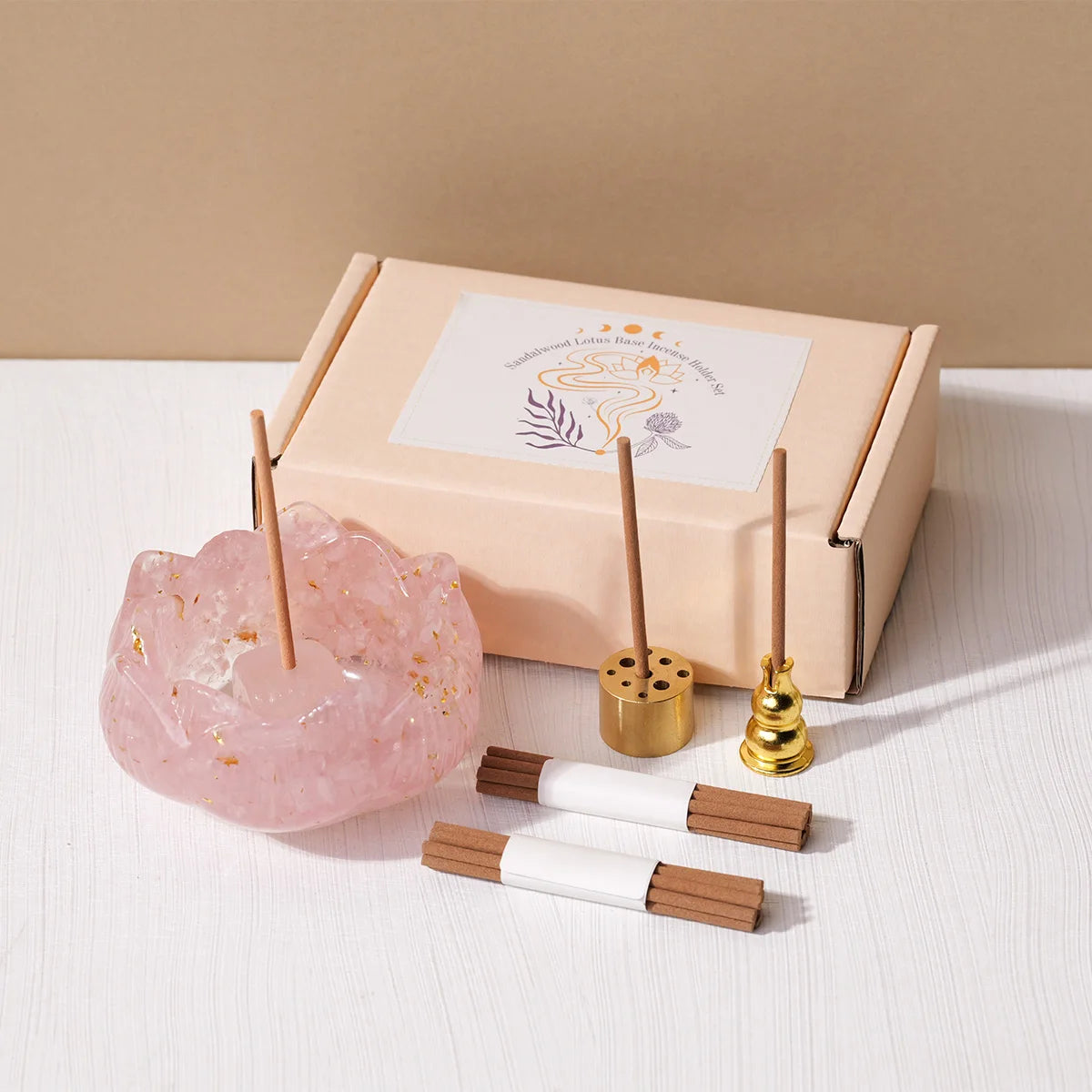Natural Crystal Lotus Bowl - Incents Kit