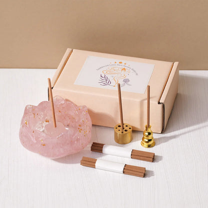 Natural Crystal Lotus Bowl - Incents Kit