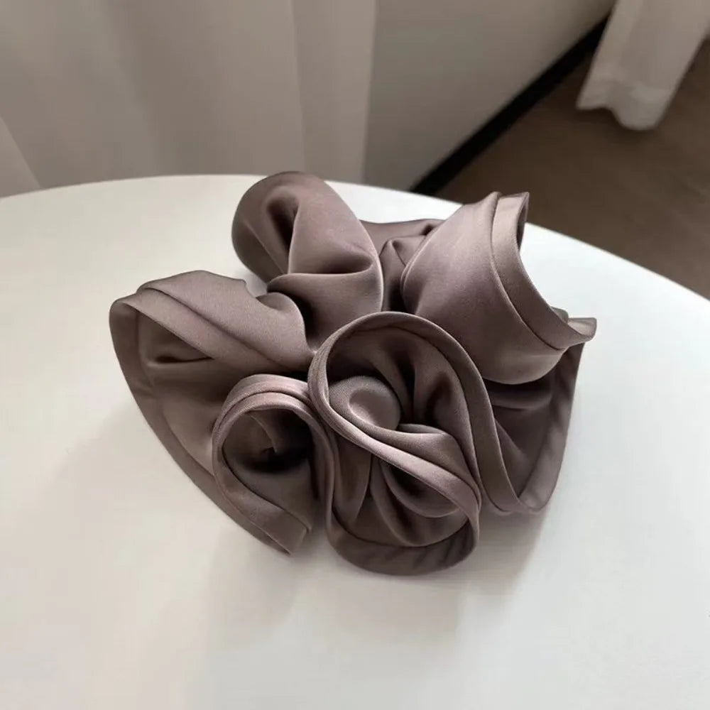 Jumbo Satin Hair Ties – Luxurious Ruffle Design