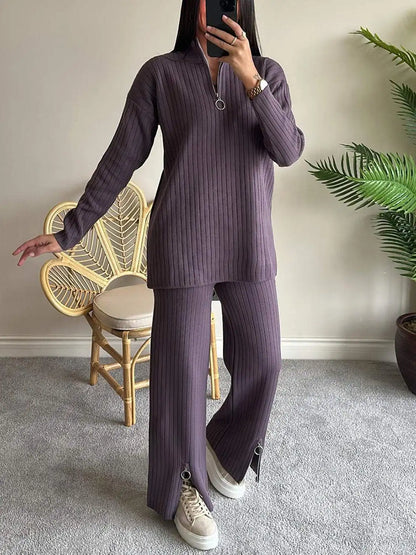 Warm zipper lounge set