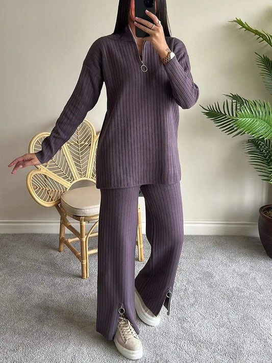 Warm zipper lounge set