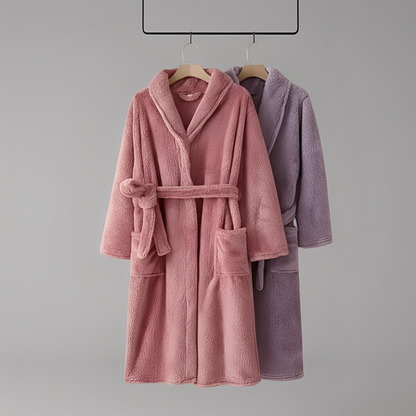 Winter Flannel Cloud Bathrobe – Thickened Cozy Home Robe