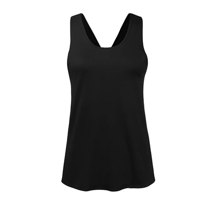 Seamless Cross-Back Yoga Shirt – Breathable & Quick-Dry