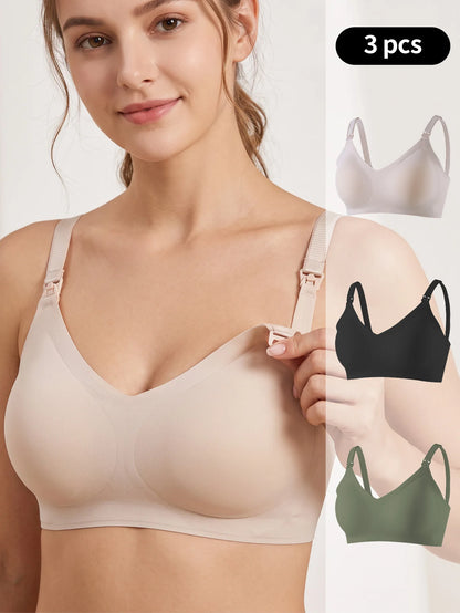 Lush Bloom Seamless Nursing Bra 3-Pack.