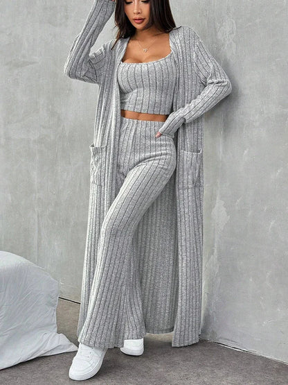 Autumn & Winter Knitted Casual Three-Piece Set