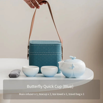 Butterfly tea set