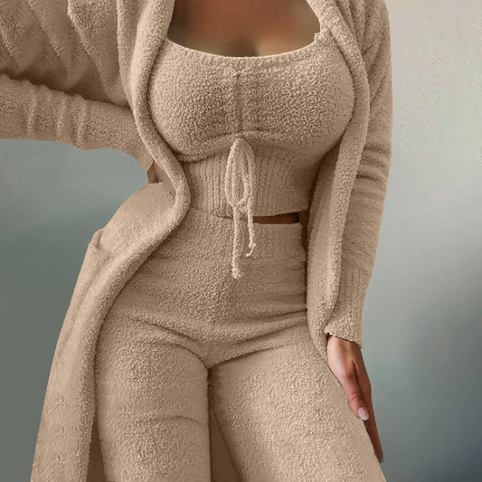 Cozy 3 Pc Teddy Loungewear
