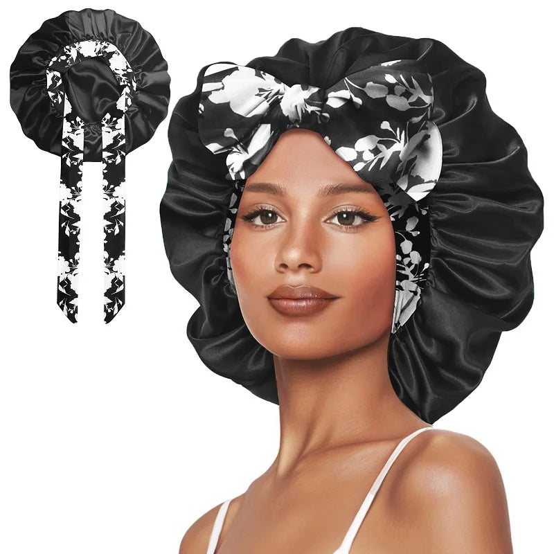 Lush Satin Tie-Front Beauty Bonnet