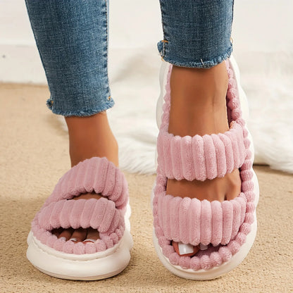 Autumn Slippers Open-Toe Cross Band
