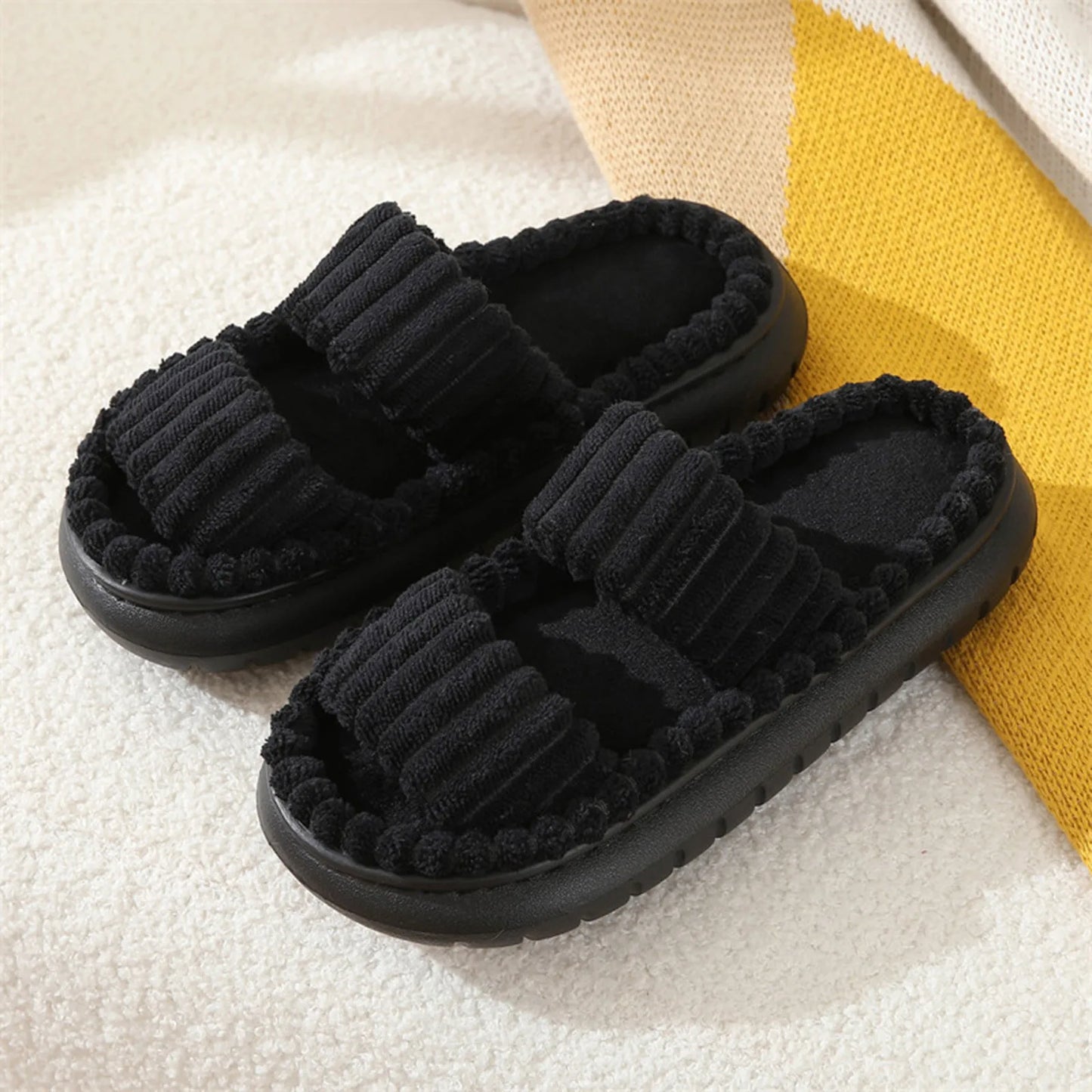 Autumn Slippers Open-Toe Cross Band