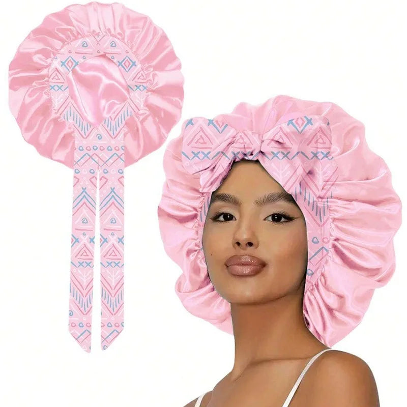 Lush Satin Tie-Front Beauty Bonnet