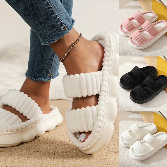 Autumn Slippers Open-Toe Cross Band