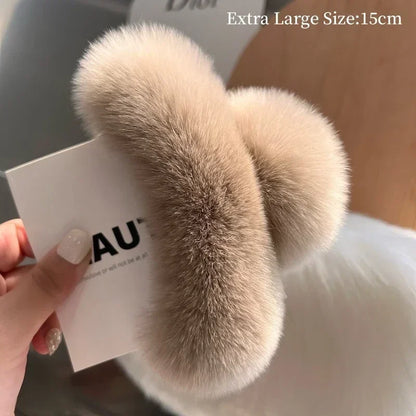 Plush Fur Hair Claw Clip